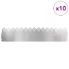  Gyepszegélyek 10 pcs Ezüst 103 x 0,05 x 22 cm Rozsdamentes acél
