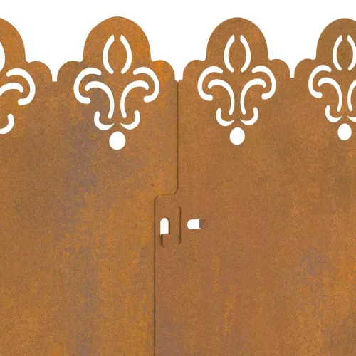  Gyepszegélyek 30 pcs Rozsdás 103 x 0,05 x 22 cm