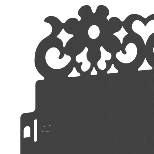  Gyepszegélyek 10 pcs Fekete 103 x 0,05 x 22 cm Acél