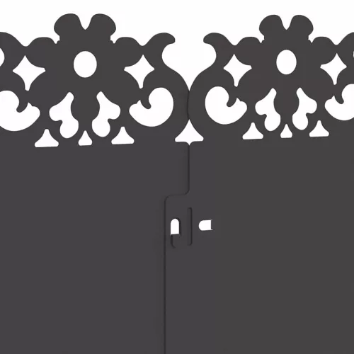  Gyepszegélyek 10 pcs Fekete 103 x 0,05 x 22 cm Acél