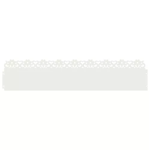  Gyepszegélyek 10 pcs Fehér 103 x 0,05 x 22 cm Acél