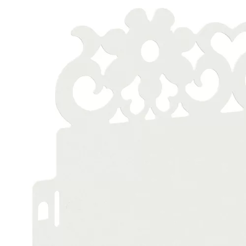  Gyepszegélyek 10 pcs Fehér 103 x 0,05 x 22 cm Acél