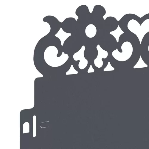  Gyepszegélyek 10 pcs Antracit 103 x 0,05 x 22 cm Acél