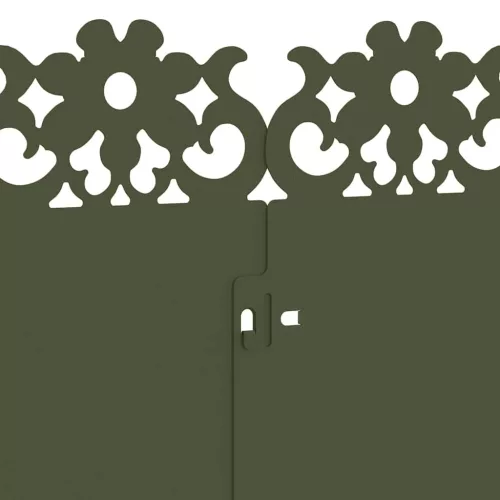  Gyepszegélyek 30 pcs Olajzöld 103 x 0,05 x 22 cm Acél