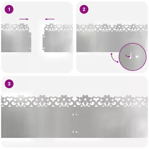  Gyepszegélyek 20 pcs Ezüst 103 x 0,05 x 22 cm Horganyzott acél