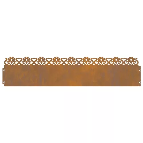  Gyepszegélyek 20 pcs Rozsdás 103 x 0,05 x 22 cm