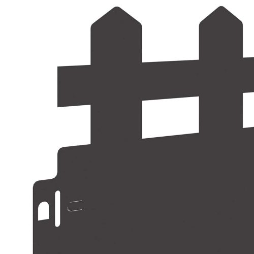  Gyepszegélyek 20 pcs Fekete 103 x 0,05 x 22 cm Acél