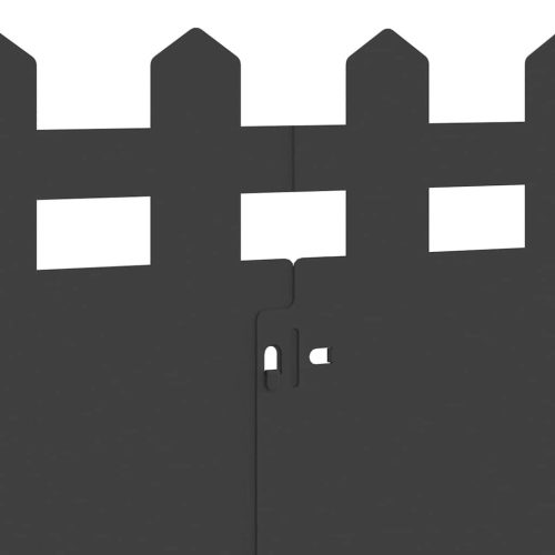  Gyepszegélyek 20 pcs Fekete 103 x 0,05 x 22 cm Acél