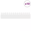  Gyepszegélyek 10 pcs Fehér 103 x 0,05 x 22 cm Acél