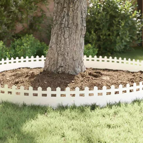  Gyepszegélyek 20 pcs Fehér 103 x 0,05 x 22 cm Acél