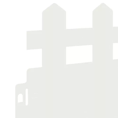  Gyepszegélyek 30 pcs Fehér 103 x 0,05 x 22 cm Acél