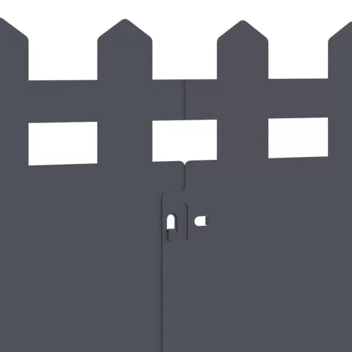  Gyepszegélyek 10 pcs Antracit 103 x 0,05 x 22 cm Acél