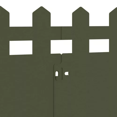  Gyepszegélyek 10 pcs Olajzöld 103 x 0,05 x 22 cm Acél