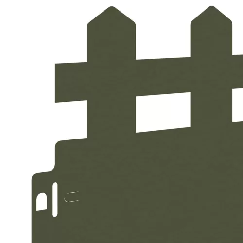  Gyepszegélyek 30 pcs Olajzöld 103 x 0,05 x 22 cm Acél