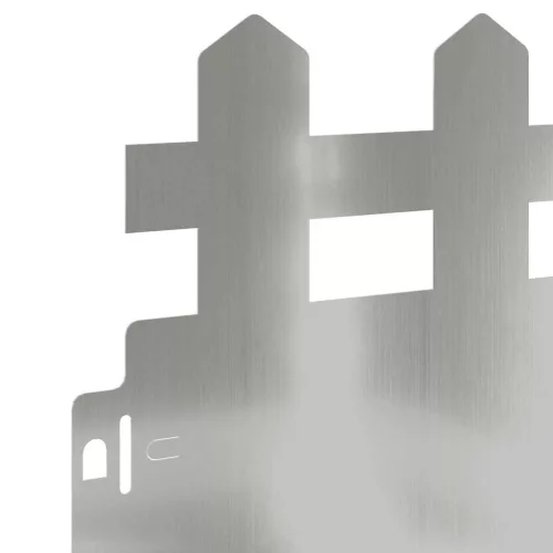  Gyepszegélyek 10 pcs Ezüst 103 x 0,05 x 22 cm Horganyzott acél