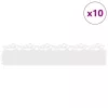  Gyepszegélyek 10 pcs Fehér 103 x 0,05 x 22 cm Acél