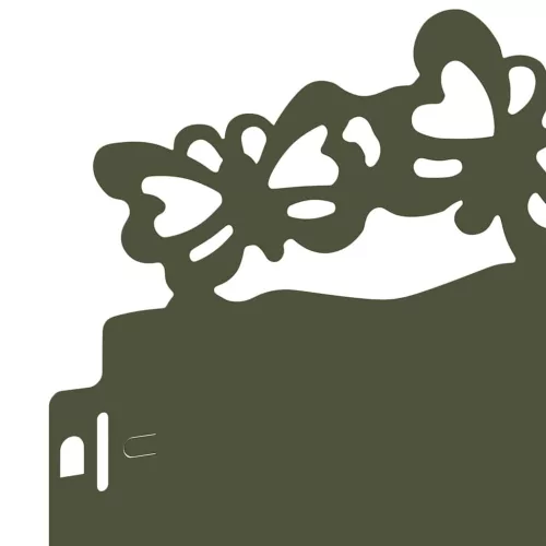  Gyepszegélyek 20 pcs Olajzöld 103 x 0,05 x 22 cm Acél