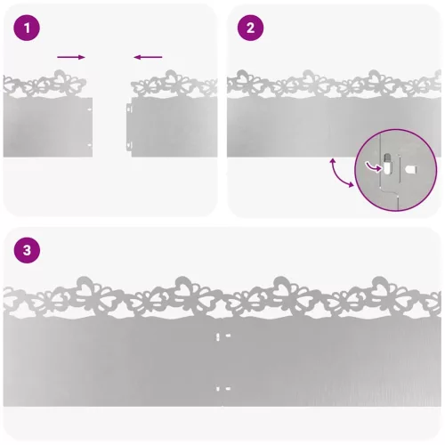  Gyepszegélyek 30 pcs Ezüst 103 x 0,05 x 22 cm Rozsdamentes acél