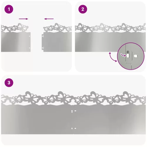  Gyepszegélyek 20 pcs Ezüst 103 x 0,05 x 22 cm Horganyzott acél
