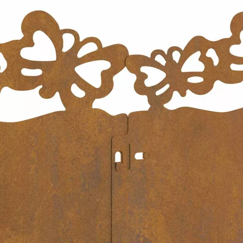  Gyepszegélyek 10 pcs Rozsdás 103 x 0,05 x 22 cm