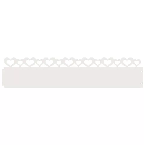  Gyepszegélyek 10 pcs Fehér 103 x 0,05 x 22 cm Acél