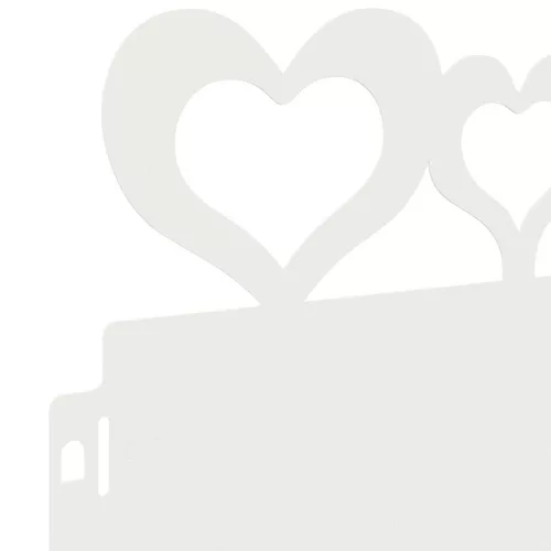  Gyepszegélyek 10 pcs Fehér 103 x 0,05 x 22 cm Acél