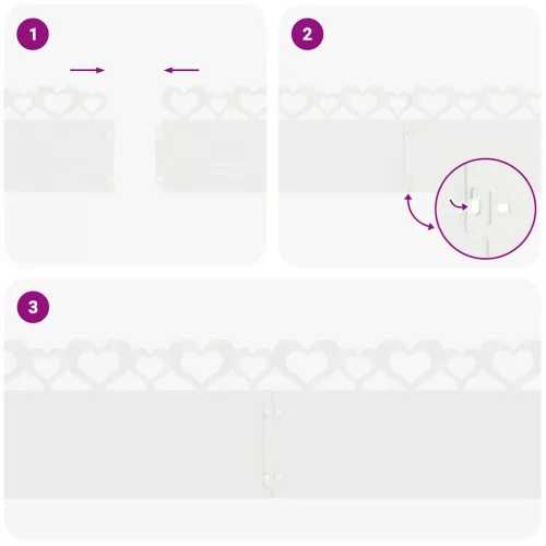  Gyepszegélyek 10 pcs Fehér 103 x 0,05 x 22 cm Acél