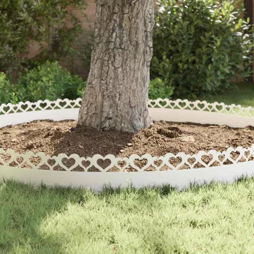  Gyepszegélyek 20 pcs Fehér 103 x 0,05 x 22 cm Acél