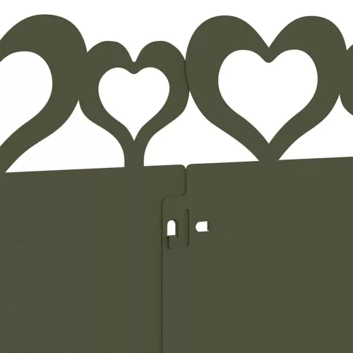  Gyepszegélyek 10 pcs Olajzöld 103 x 0,05 x 22 cm Acél