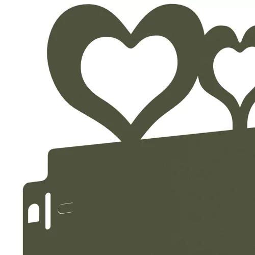  Gyepszegélyek 30 pcs Olajzöld 103 x 0,05 x 22 cm Acél