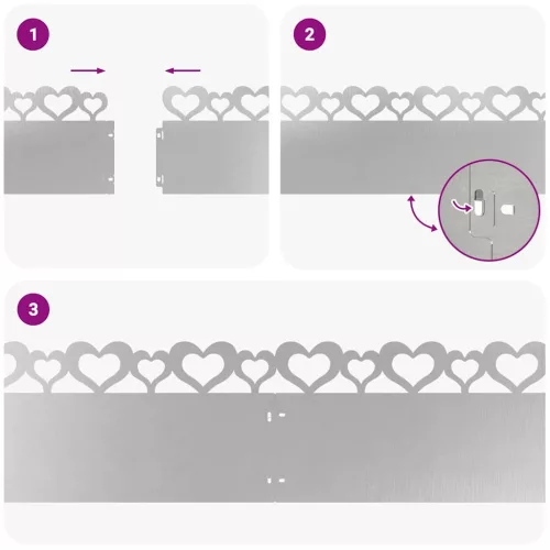  Gyepszegélyek 30 pcs Ezüst 103 x 0,05 x 22 cm Rozsdamentes acél