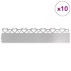  Gyepszegélyek 10 pcs Ezüst 103 x 0,05 x 22 cm Horganyzott acél