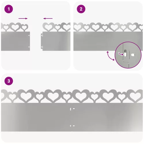  Gyepszegélyek 30 pcs Ezüst 103 x 0,05 x 22 cm Horganyzott acél