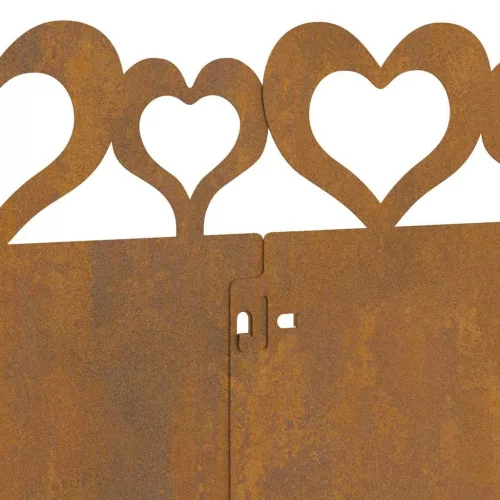  Gyepszegélyek 10 pcs Rozsdás 103 x 0,05 x 22 cm