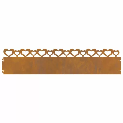  Gyepszegélyek 20 pcs Rozsdás 103 x 0,05 x 22 cm