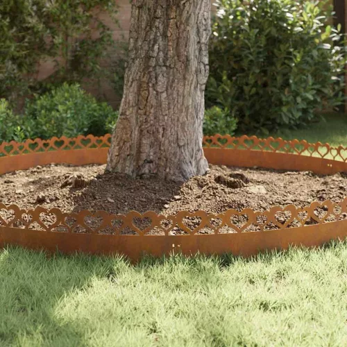  Gyepszegélyek 30 pcs Rozsdás 103 x 0,05 x 22 cm