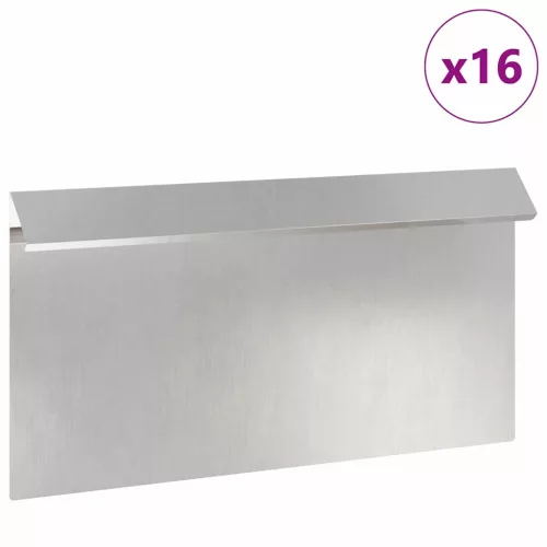  Csiga kerítés 16 pcs Ezüst 50 x 3,5 x 25 cm Rozsdamentes acél
