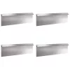  Csiga kerítés 4 pcs Ezüst 100 x 3,5 x 25 cm Rozsdamentes acél