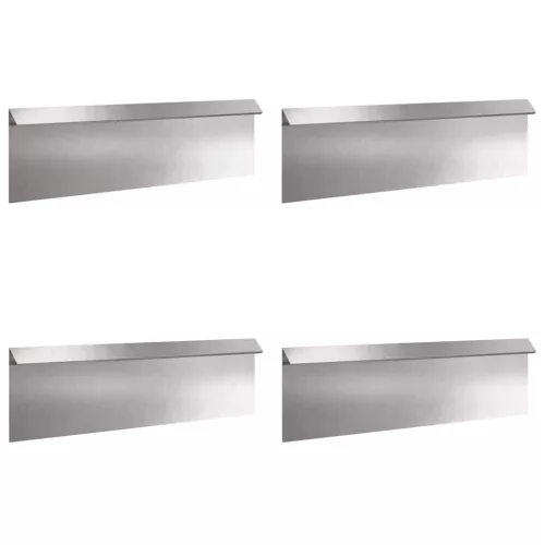  Csiga kerítés 4 pcs Ezüst 100 x 3,5 x 25 cm Rozsdamentes acél