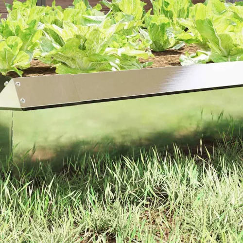  Csiga kerítés 4 pcs Ezüst 100 x 3,5 x 25 cm Rozsdamentes acél