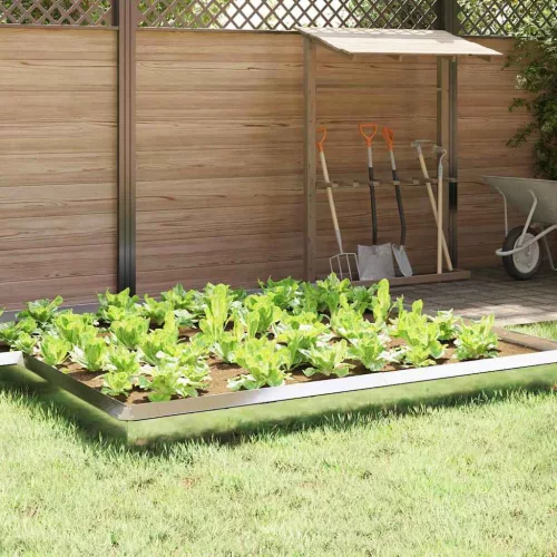  Csiga kerítés 16 pcs Ezüst 100 x 3,5 x 25 cm Rozsdamentes acél