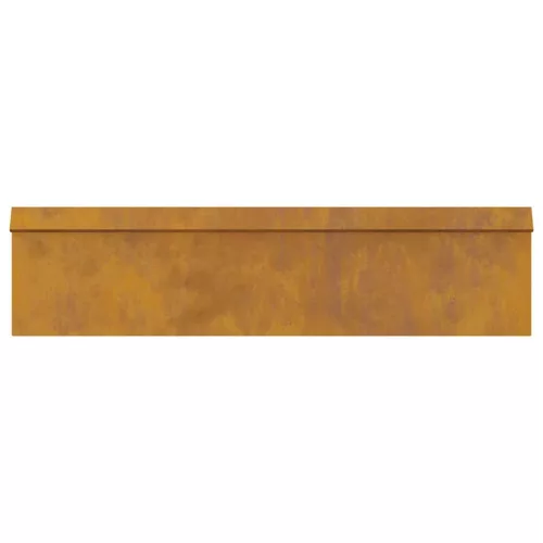  Csiga kerítés 4 pcs Rozsdás 100 x 3,5 x 25 cm Időjárásálló acél