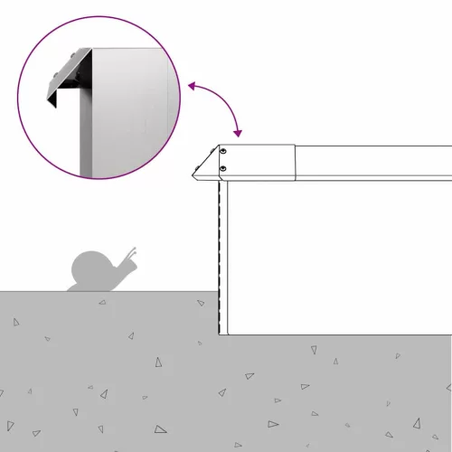  Csiga kerítés Ezüst 13,5 x 13,5 x 25 cm Rozsdamentes acél