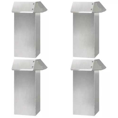  Csiga kerítés 4 pcs Ezüst 13,5 x 13,5 x 25 cm Rozsdamentes acél