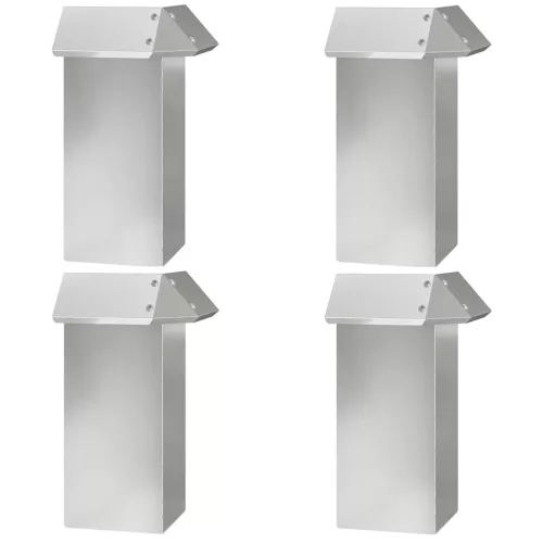  Csiga kerítés 4 pcs Ezüst 13,5 x 13,5 x 25 cm Horganyzott acél