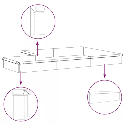  Csiga kerítés 4 pcs Ezüst 13,5 x 13,5 x 25 cm Horganyzott acél