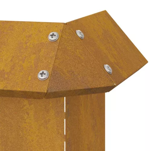  Csiga kerítés 4 pcs Rozsdás 13,5 x 13,5 x 25 cm