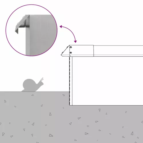  Csiga kerítés Ezüst 10 x 10 x 25 cm Rozsdamentes acél