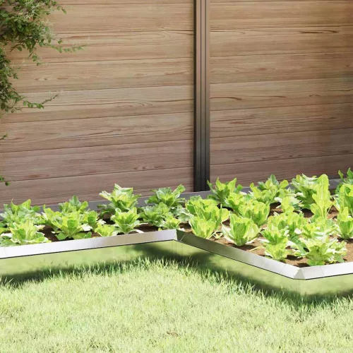  Csiga kerítés 4 pcs Ezüst 10 x 10 x 25 cm Rozsdamentes acél