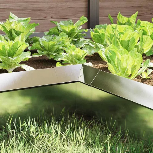  Csiga kerítés 4 pcs Ezüst 10 x 10 x 25 cm Rozsdamentes acél